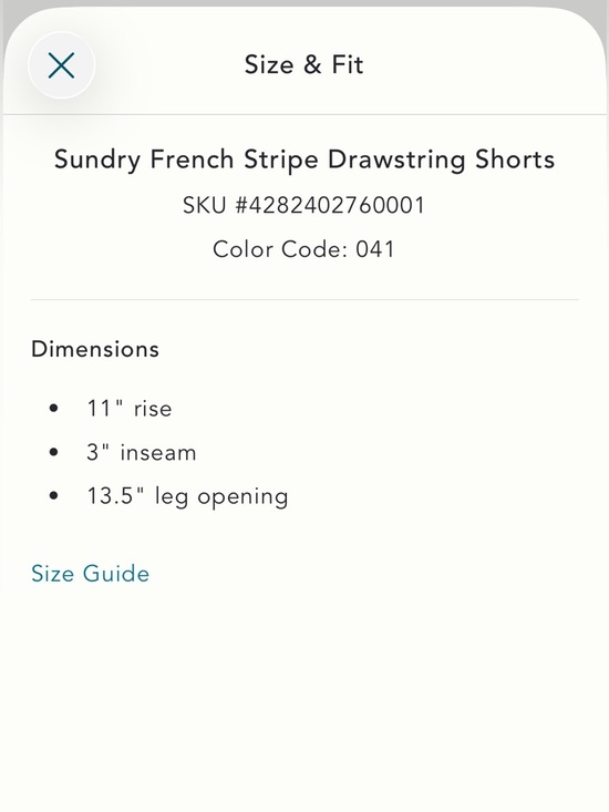 Anthropologie Sundry French Stripe Drawstring Shorts NWT size M 100% Cotton - Picture 8 of 8